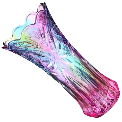 Vase en cristal de qualité supérieure aux reflets de queue de phoenix