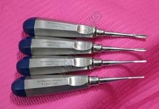NEW SET OF 4 PC STRAIGHT DENTAL SURGERY EXTRACTING LUXATING APICAL ROOT TIP ELEVATOR-GERMAN