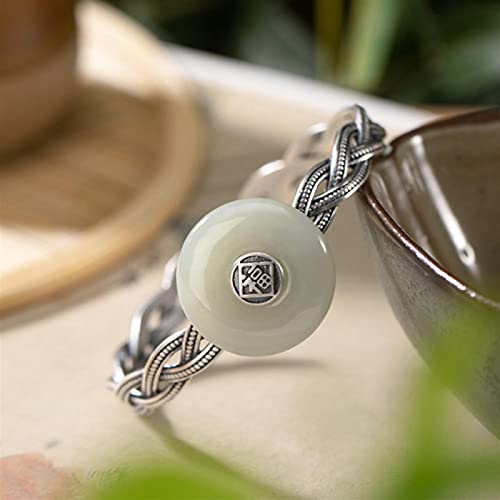 Bracelet en jade hétien s925 le cadeau d'anniversaire idéal pour femme raffinée