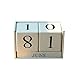 Produktbild Holz rustikal Kalender Vintage Style Holzblock Datum Home Office Tisch Dekor weiß