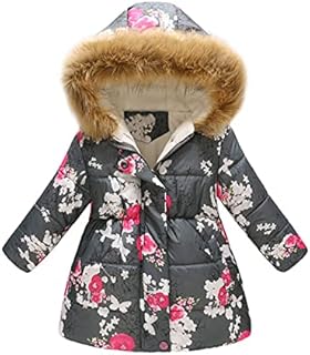 Bear Hoods Outerwear Elastic Cuffs Outerwear Down Coat Boys&Girls Winter Thick Jacket Warm Fleece Grey
