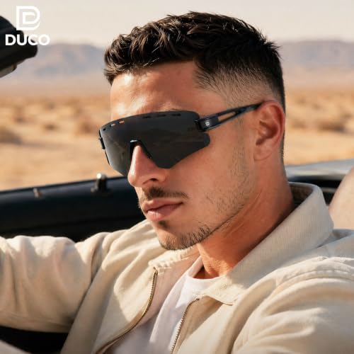 Image of DUCO Polarized Sports Sunglasses for Men Women Driving Cycling Mountain Bike Fishing Running Golf Sun Glasses DC0049