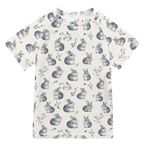 Matching Bathing Suits for Kids Short Sleeve Little Girls Swimsuits 7T Cute Macropodidae Neutral