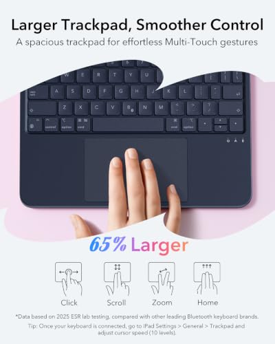 Image of ESR for iPad Air 11 Inch Case with Keyboard M4 /M3 /M2, Ultra-Light