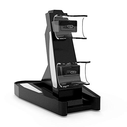 DeeCozy Chargeur de jeu PS5, poignée chargeur Usb double support de berceau de chargement pour manette de jeu PS5 Cover