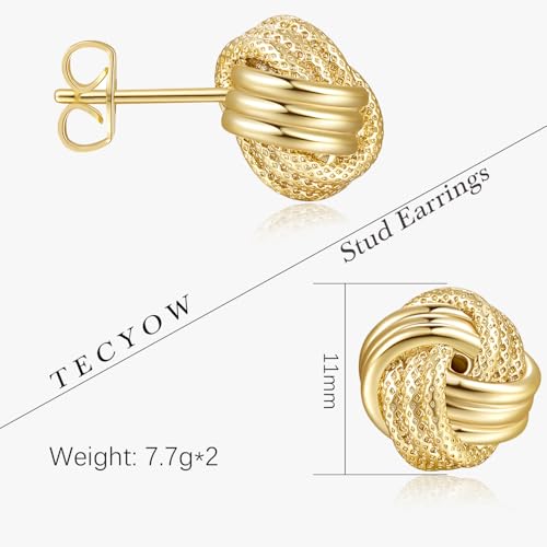 Gold Stud Earrings 14K Gold Earrings for Women Stud Earring Dainty Stud Earring for Women 11mmn2