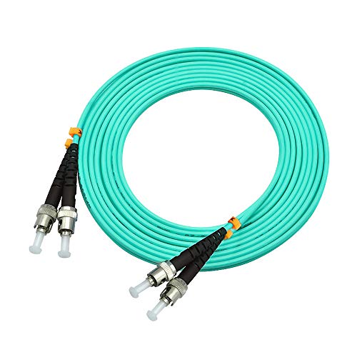 Image of 100 Meters 328ft ST to ST Duplex 50 /125 10G OM3 Multi-Mode Fiber Optic Cable Jumper Optical Patch Cord ST-ST