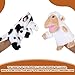 Liliful 6 Pieces Animal Hand Puppets Kids Hand Puppets with Working Mouth Animal Toddler Plush Toy for Show Theater Birthday Easter Basket Stuffers (Farm,9.84 inches/ 25 cm)