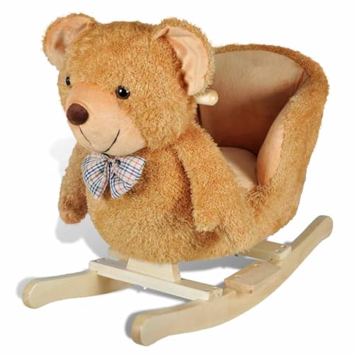 vidaXL Ourson à Bascule pour Bébés Peluche Animaux Jouet d'enfants Maison