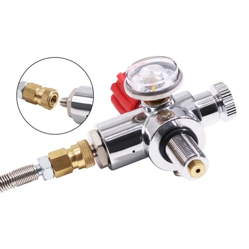 TUXING 4500PSI Pcp Air Compressor, High Pressure PCP Paintball Fill Station Stainless Steel Valve HPA CO2 Tank DIN Charging System M18*1.5 Red - Image 7