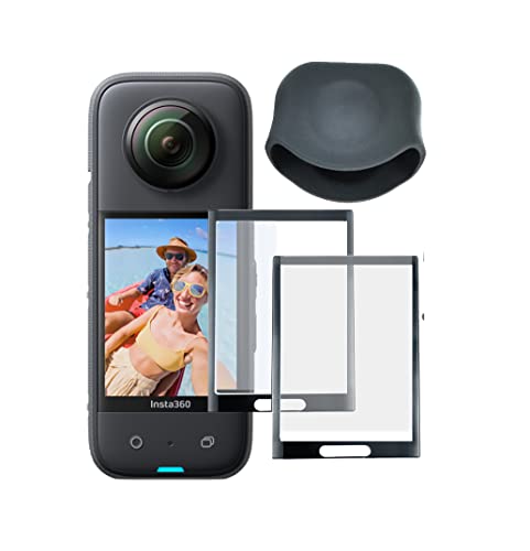 Fotoleey Cubierta de lente de pantalla templado para Insta360 One X3 Cover
