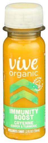 Vive Organic Immunity Boost Cayenne, Ginger & Turmeric Shot (2oz Bottle)