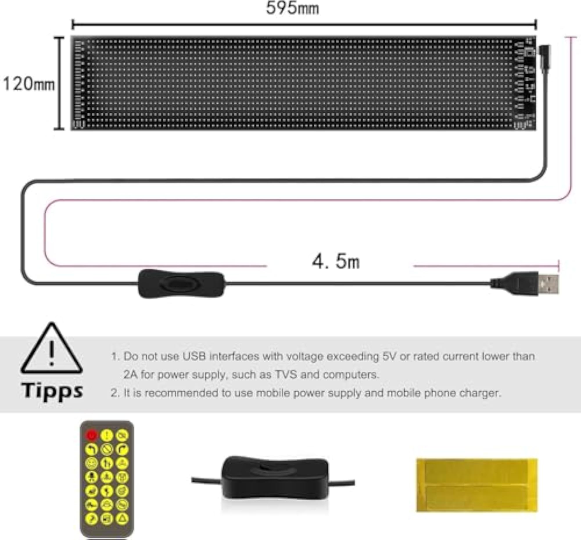 Flexible Waterproof LED Matrix Panel Display Screen