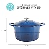 MARTHA STEWART Gatwick 7-Quart Enamel Cast Iron Dutch Oven Pot with Lid – Classic Blue – Durable Heavy-Duty Dutch Oven for Slow Cooking, Braising & Baking #1