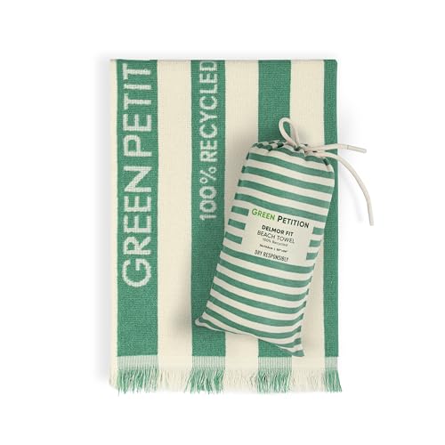 Green Petition Delmor Fit - Toalla de playa (76 x 142 cm), color verde