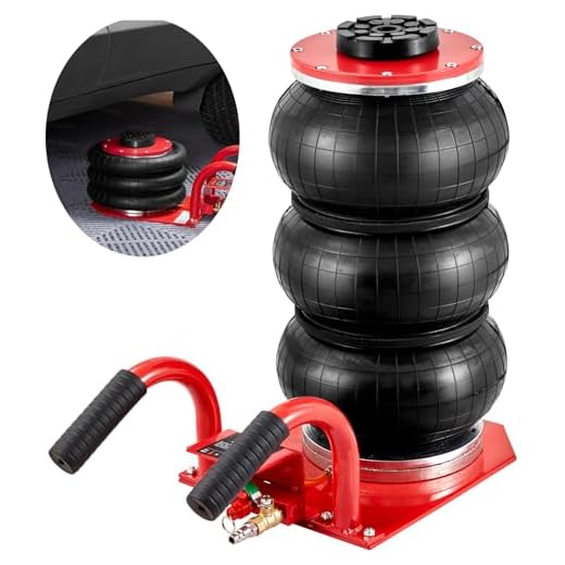Mophorn Triple Bag Air jack 3 Ton Pneumatic Car Jack 6600lbs Heavy Duty Air Jack Lifting Up To 16 Inch Height (Red)