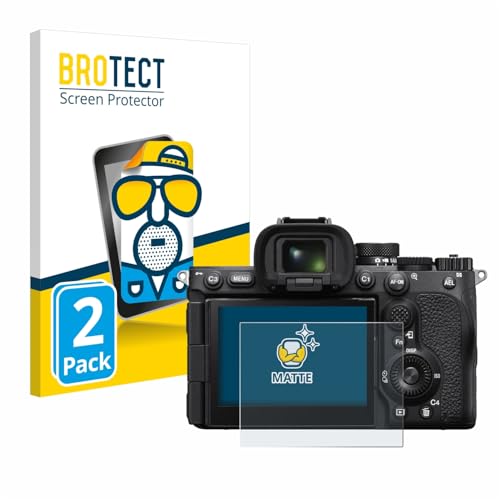 BROTECT Protector Pantalla Anti-Reflejos para Sony Alpha 7R V / a7R V (2 Unidades) Película Mate Anti-Huellas