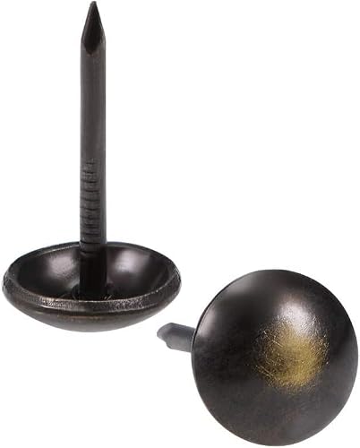 Épingles de décoration d'intérieur, épingles de canapé.Clous de tapisserie d'ameublement 9,5 mm de diamètre de tête 17 mm de longueur Punaises rondes antiques for têtes de lit de canapé de meubles, 10