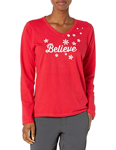 Life is Good Womens Crusher, Positive Red, X-Large
