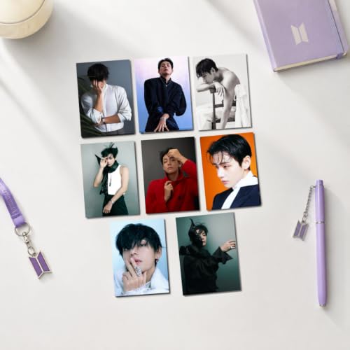 Image of The k-Fandom Store Bangtan V Photocards Pack of 16 (8 x 11 cm) | Taehyung Posters | Pinterest Wall Posters | K-Pop Posters | K-Pop | Wall Prints for Room | For Gifting | For Birthday (Pack of 16)