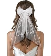 ? Women White Bridal Hair Bow Veil Bow Clip Bachelorette Accessories Amazon.com : JEAIRTS Bridal Hair Bow Veil Pearl Wedding Hair  main image 3