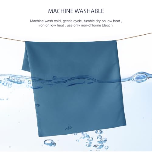 Image of EXQ Home Toddler Pillowcases 13x18 Travel Pillow Case Set of 2, Small Pillow Case Fits Baby Pillow Sized 12x16, 13x18, Kids Pillowcases 2 Pack Machine Washable with Envelope Closure(Misty Blue)