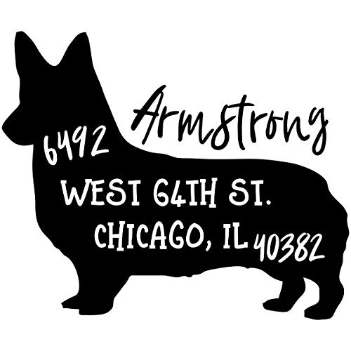 Custom Pet Address Stamp - Self Inking - Return Address Stamp - Choose Your Color and Breed! (Pembroke Welsh Corgi)