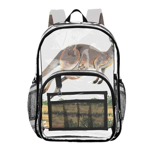 Australian Kangaroo Baby Backpack For School Clear Clear Book Bags For Adults Transparent Heavy Duty Bags