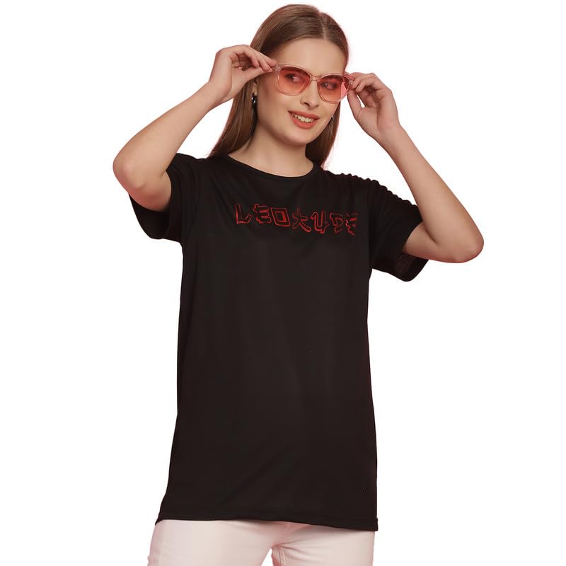 Image of Round Neck Cotton Printed Women Regular Fit Tshirt-P1950