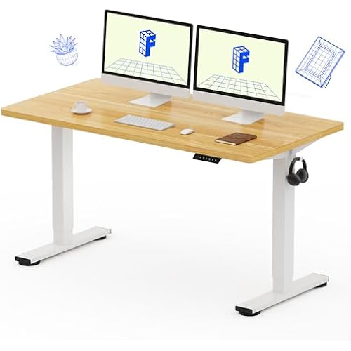 FLEXISPOT EN1 55"x28" One-Piece Standing Desk, Maple