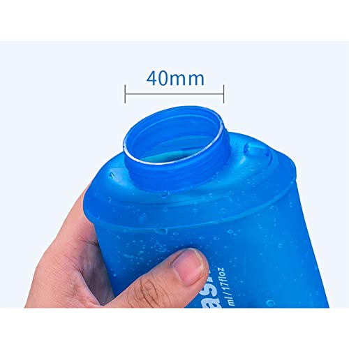 Baitoo Tpu Soft Folding Water Bottles, 2 Packs 500Ml Bpa-Free Collapsible Flask For Hydration Pack Collapsible Water Bottles For Running Hiking Cycling Camping Climbing( 500Ml-2 Packs) #TOP4