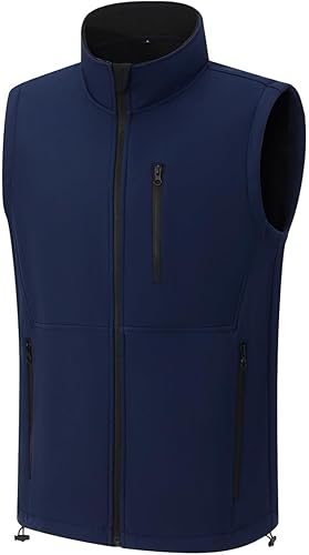 Miniatura 6 de Msmsse Men's Outerwear Lightweight Vest Standing Collar Puffer Sleeveless Jacket for Hiking Running Golf