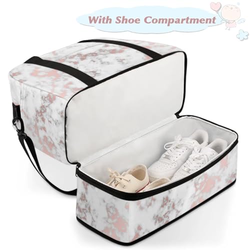 Large Weekender Overnight Bags Abstract Marble Modern Travel Duffel Bag for Women Men Gym Bags With Shoe Compartment Foldie Travel Tote Bag Carry On Personal Item Bag for Travel Gym Sports4