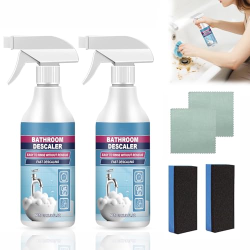 2pcs 120ml Bathroom Descaler Foam Cleaner Spray,2026 Upgrade Bathroom Foam