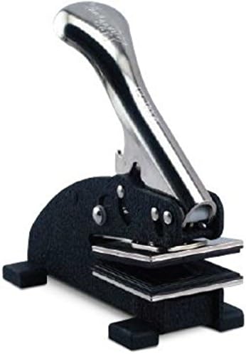 Shiny Custom Logo Desk Embosser Seal - 1-5/8" (1.625") Square Personalized Paper Embosser