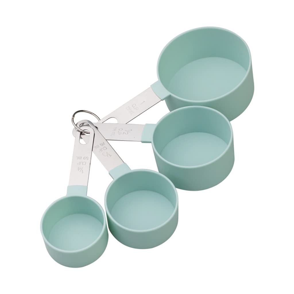 Strumento di misurazione della tazza del cucchiaio multiuso da 4 pezzi Accessori per la cottura in PP Manico in acciaio inossidabile Gadget da cucina (Colore : A, Dimensioni : Come mostra l'