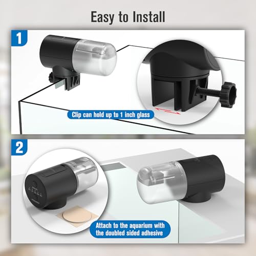 Image of Automatic Fish Feeder Dispenser for Aquarium, 200ml Large Capacity
