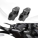 OXMART 7/8' 22mm Universal Motorcycle Handlebar Risers ATV Dirt Bike Handle Bars with Mount Clamp for Honda Kawasaki Suzuki Yamaha FZ1/ FZ8/ FZ16 (Black)