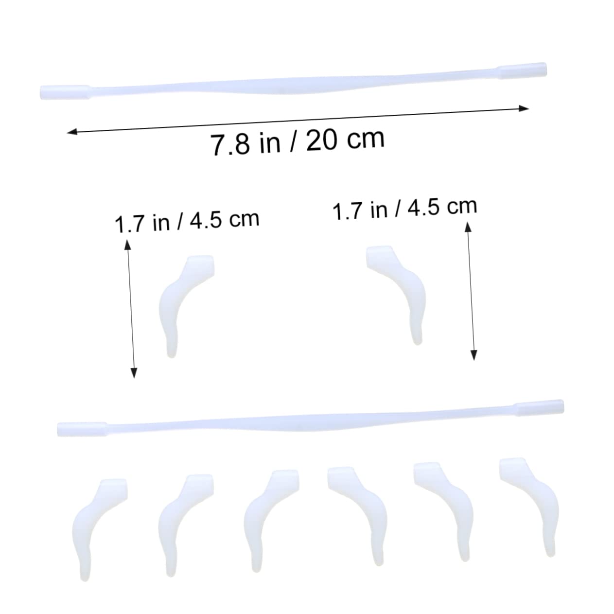 Sewroro Child's Eyewear Retainer Set 5 Pieces Anti-slip Silicone Headband Temple Tips and Ear Hooks for Glasses