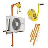 DEFNES Stainless Steel Lifting Tool for Air Conditioner Outside Installation, Lifting Tool Bracket Crane Tool with Hanger, Pulley and 15M Ropes
