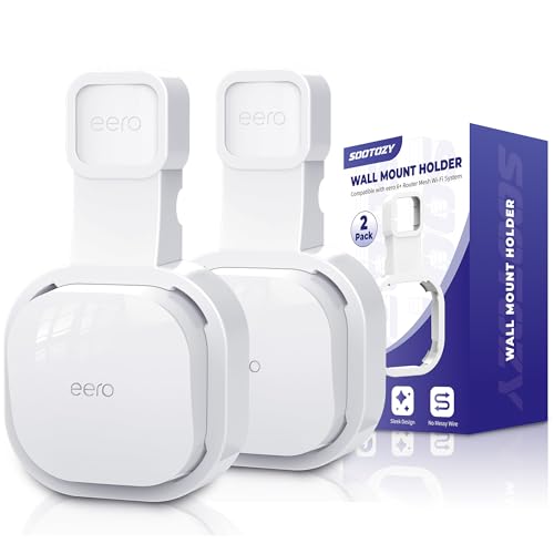 eero 6 extender in a home environment on a shelf — small white cube blending with home decor