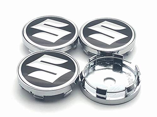 車のホイールセンターキャップ スズキ 汎用 ホイールキャップ スイフト ジムニー MRワゴン アルト イグニス ワゴンR 全シリーズ対応 車用ハブキャップ 車用ホイールカバー ホイールセンターキャップ エンブレム ステッカー 車の装飾 60mm 4個セット