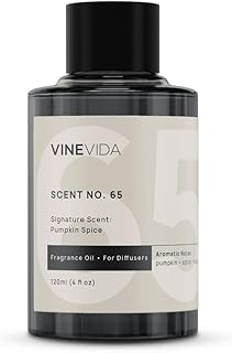 VINEVIDA Pumpkin Spice Fragrance Oil for Cold Air Diffusers - 4 Fl Oz - Fall Essential Oils, Diffuser Oil Refill & Air Freshener Room Spray