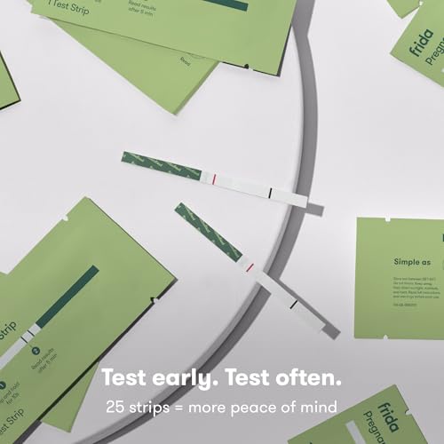 Image of Frida Fertility Pregnancy Test Strips, Over 99% Accurate HCG Test Strips, Ultra Sensitive Early Detection, Easy at Home Pregnancy Test Strips for Family Planning, Quick Results | 25 Test Strips