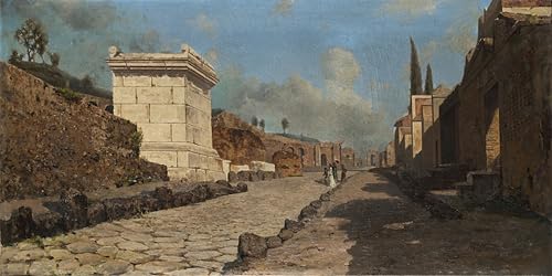 Peinture moderne Veduta Delle Rovine Di Pompei Antonino Leto pour une ambiance poétique