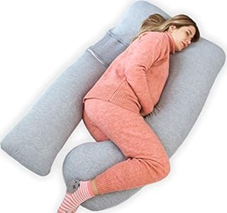 Kolbray® U Shape Pregnancy Pillow - Full Body Maternity Pillow | Available in 2 Shapes & Colours | UK Business | with Removable Jersey Cover | Orthopaedic Nursing Support Cushion for Women