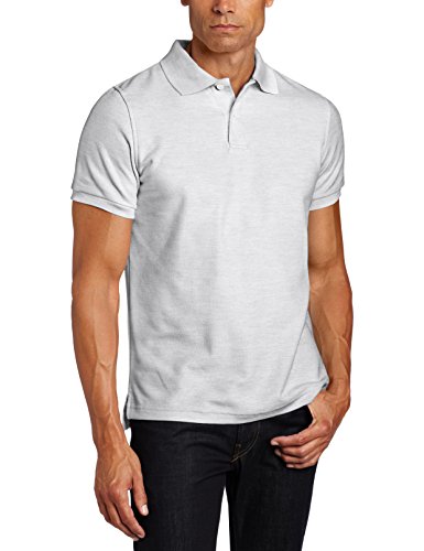 Lee Uniforms Men's Modern Fit Short Sleeve Polo Shirt, Heather Grey, 2XL