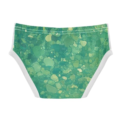 KLL Green Glitter Texture Toddler Boys Comfort Athletic Underwear Breathable Children Undies2