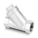 Industrial Plumbing Y Strainers NPT Female 3/4', Heavy Duty 304 Stainless Steel Y-Strainer, Y-Shaped Filter Valve Connector with 80 Mesh Screen to Remove Excess Impurities for Water Oil Gas DN20