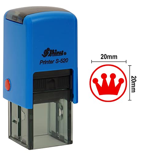 Crown Design Round Self Inking Kids Teacher Stamp Personalized Custom Shiny 20Mm Rubber Mini Stamp #TOP25